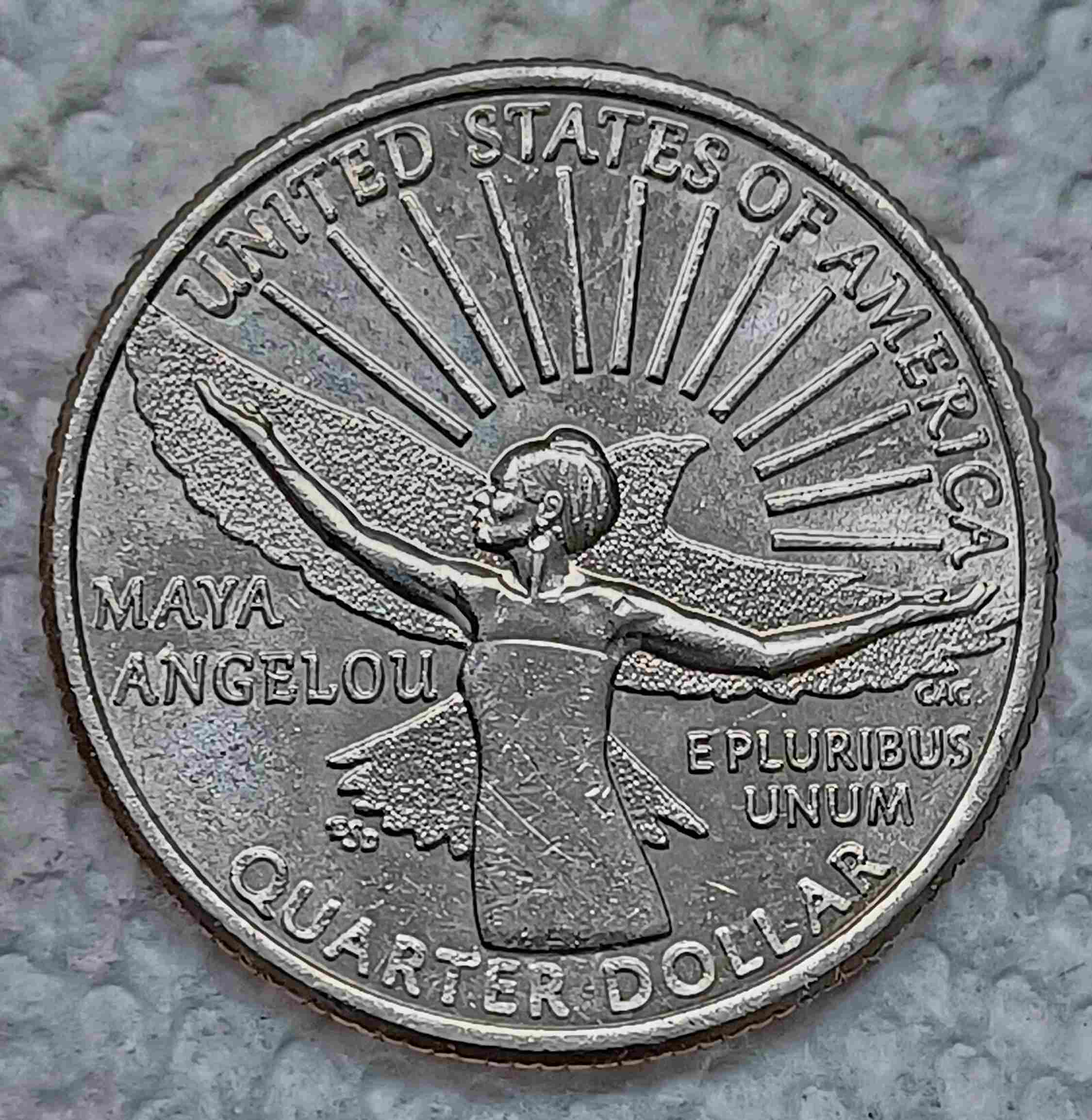 2022-P-Quarter-Maya-Angelou-Lamination-Planchet-Flaw-At-Hair-On-Obverse?